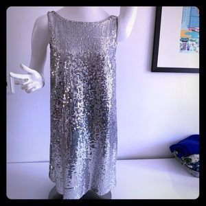 Silver Sequin Mini Tank Dress Free People 6